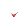 String rouge avec bijou perle & strass dorés 